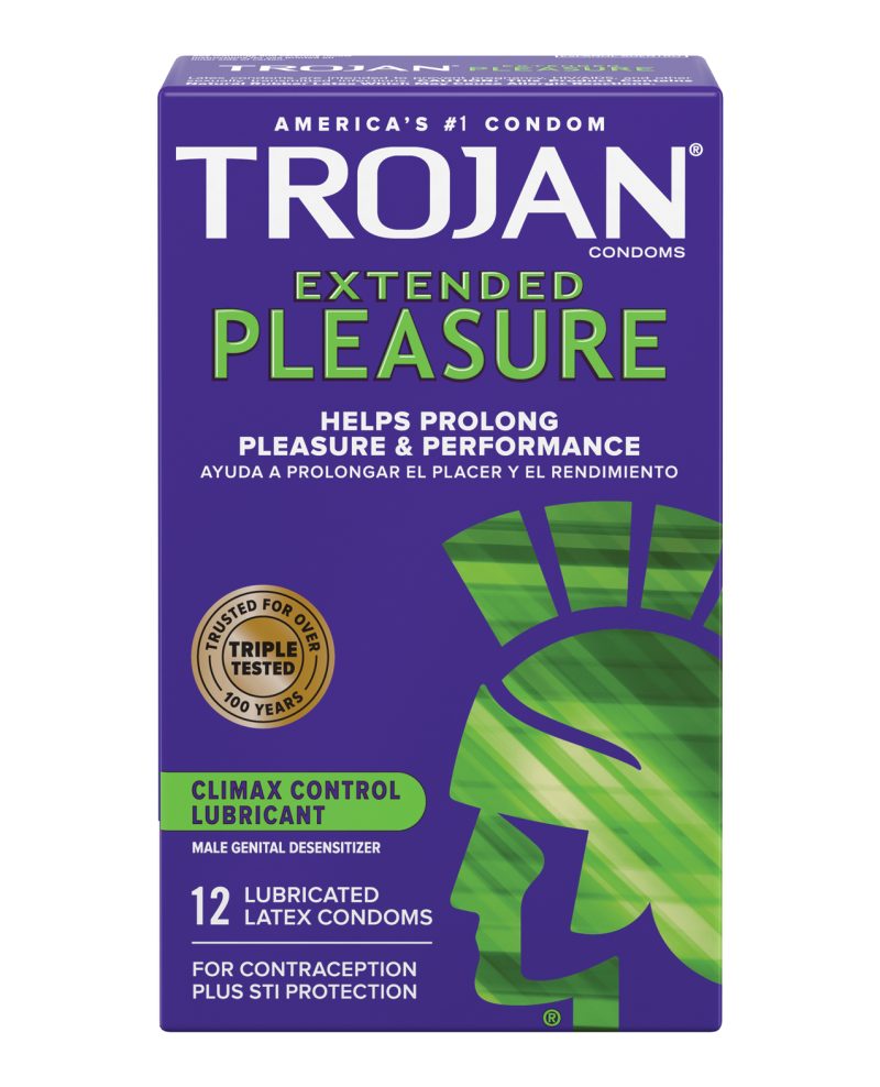 Trojan Extended Pleasure Condoms - Box of 12