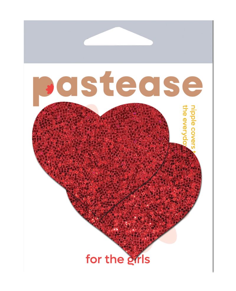 Pastease Glitter Heart - Red O/S
