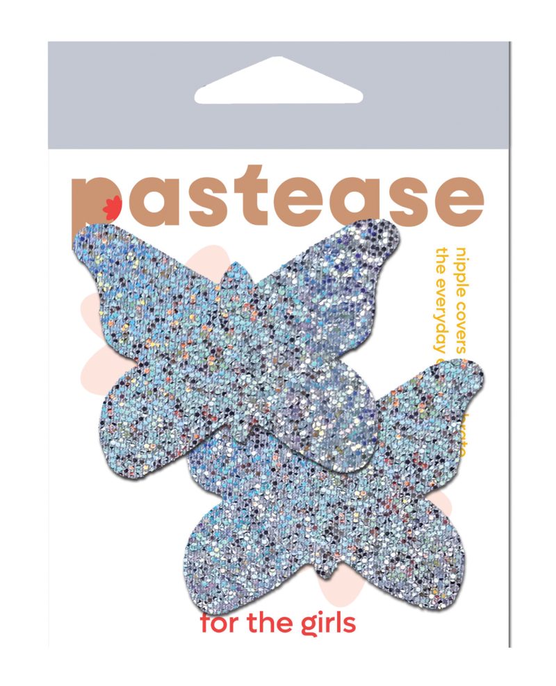 Pastease Premium Glitter Butterfly - Silver O/S