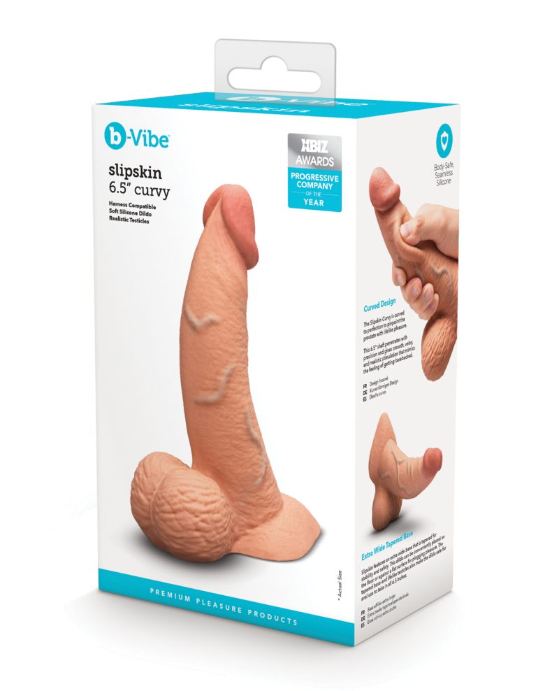 b-Vibe Slipskin 6.5" Curvy - Mocha