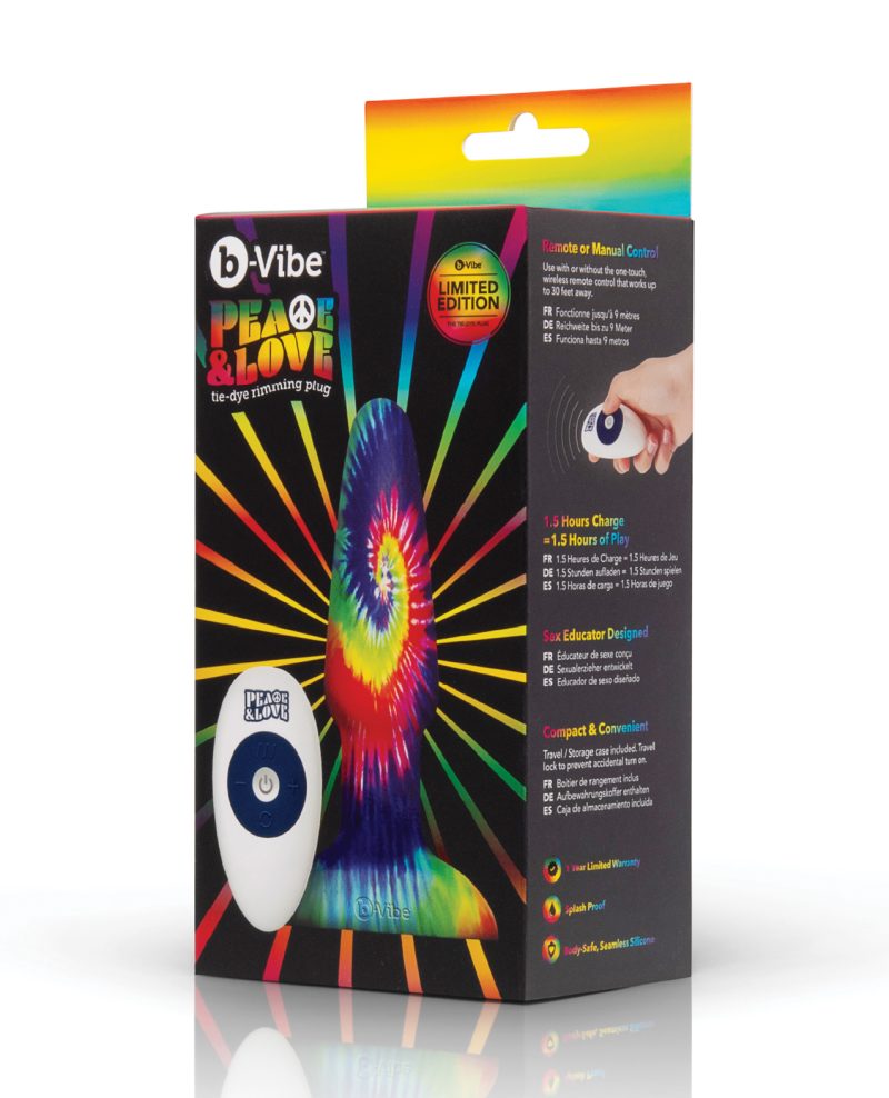 b-Vibe Peace & Love Tie-Dye Rimming Plug - Special Edition