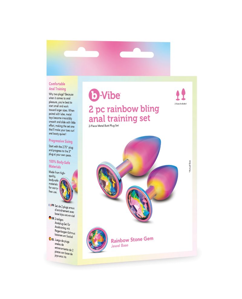 b-Vibe Rainbow Bling Anal Training Set - 2 pc Set
