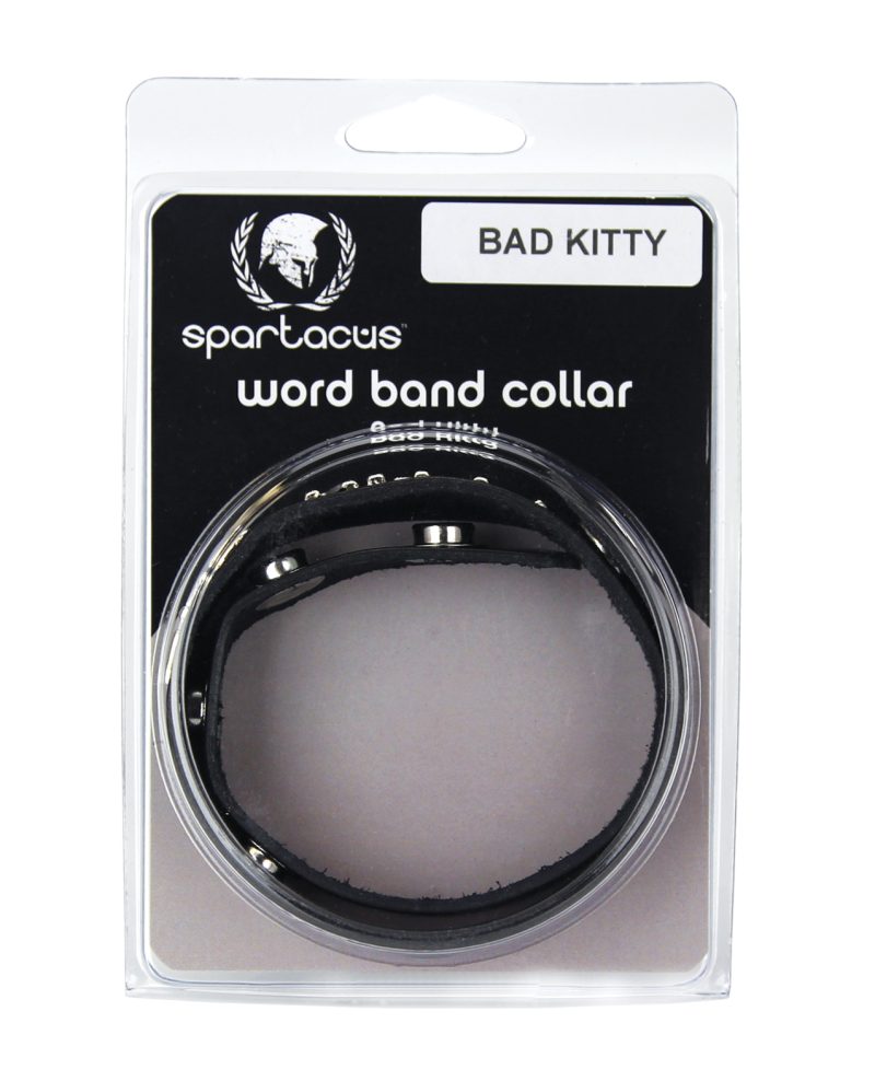 Spartacus BAD KITTY Leather Collar - Black