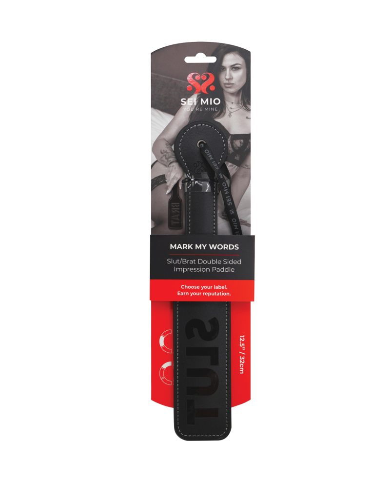 Sei Mio Take Brat & Party Brat/Slut Double Sided Paddle