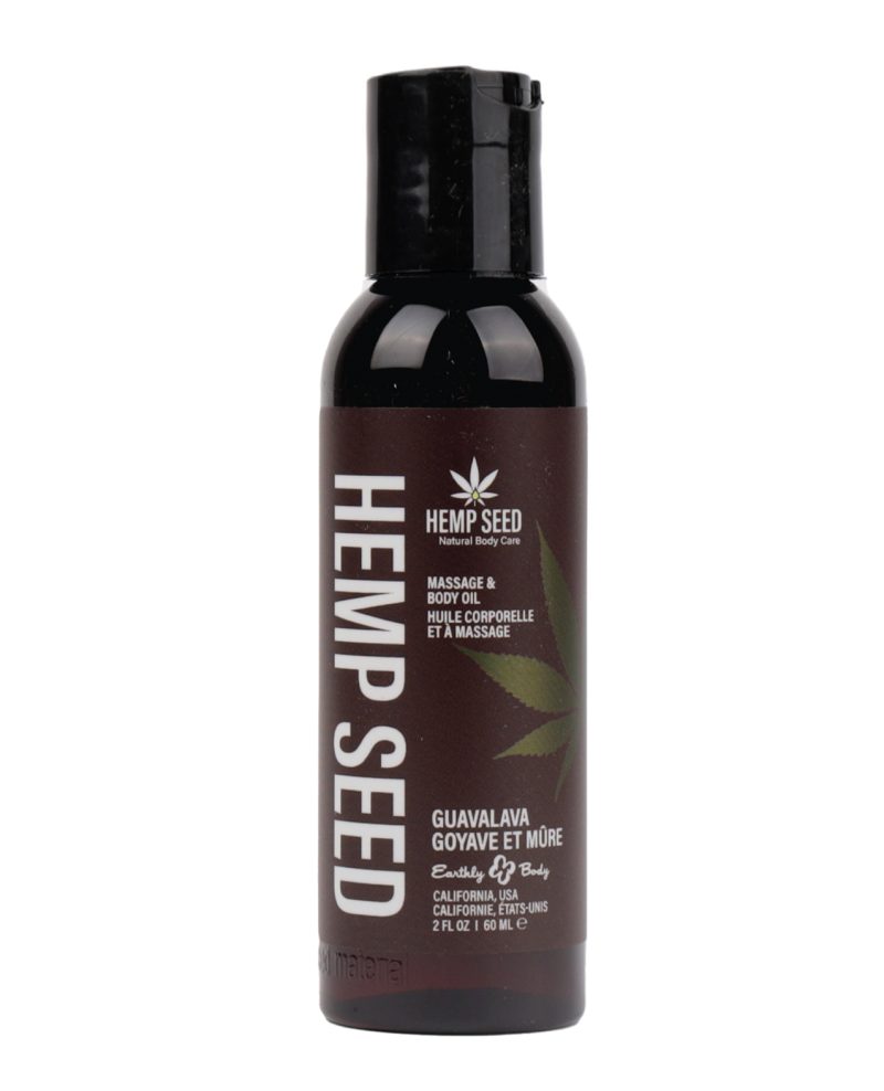 Earthly Body Hemp Seed Massage Lotion - 2 oz Guavalava