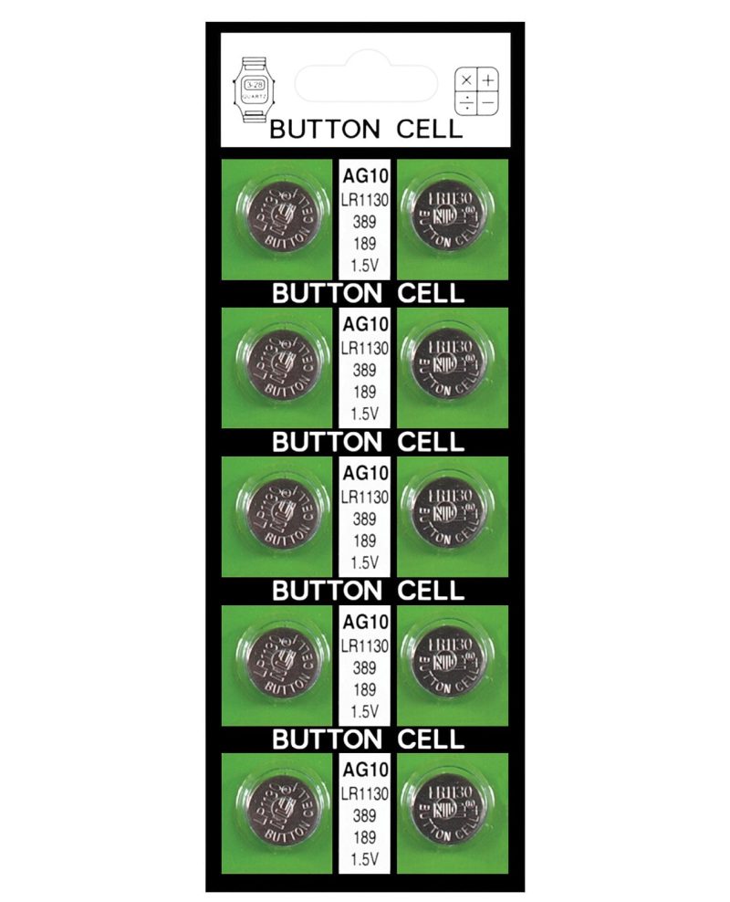 Batteries AG10 - Card of 10