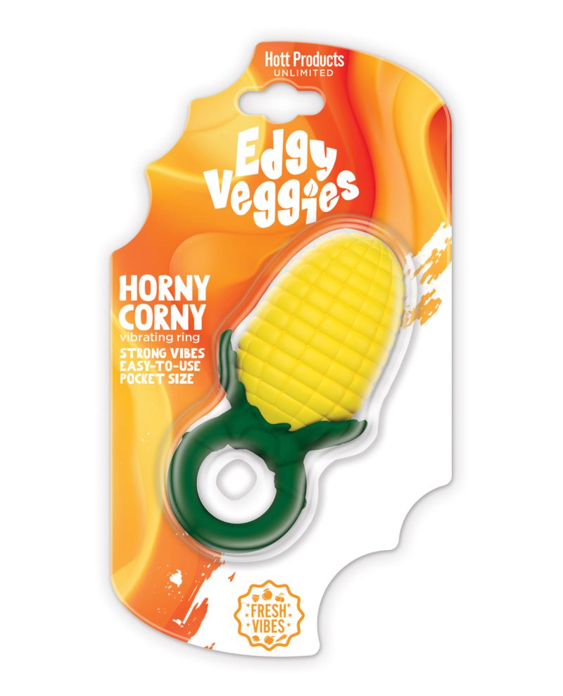 Edgy Veggies Corn Holder Vibe Ring Liquid Silicone - Multi-Speed