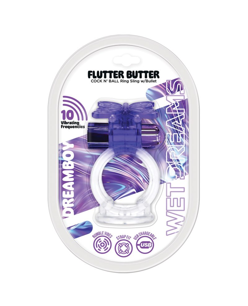 Wet Dreams Dream Boy Flutter Butter w/Bullet - Purple