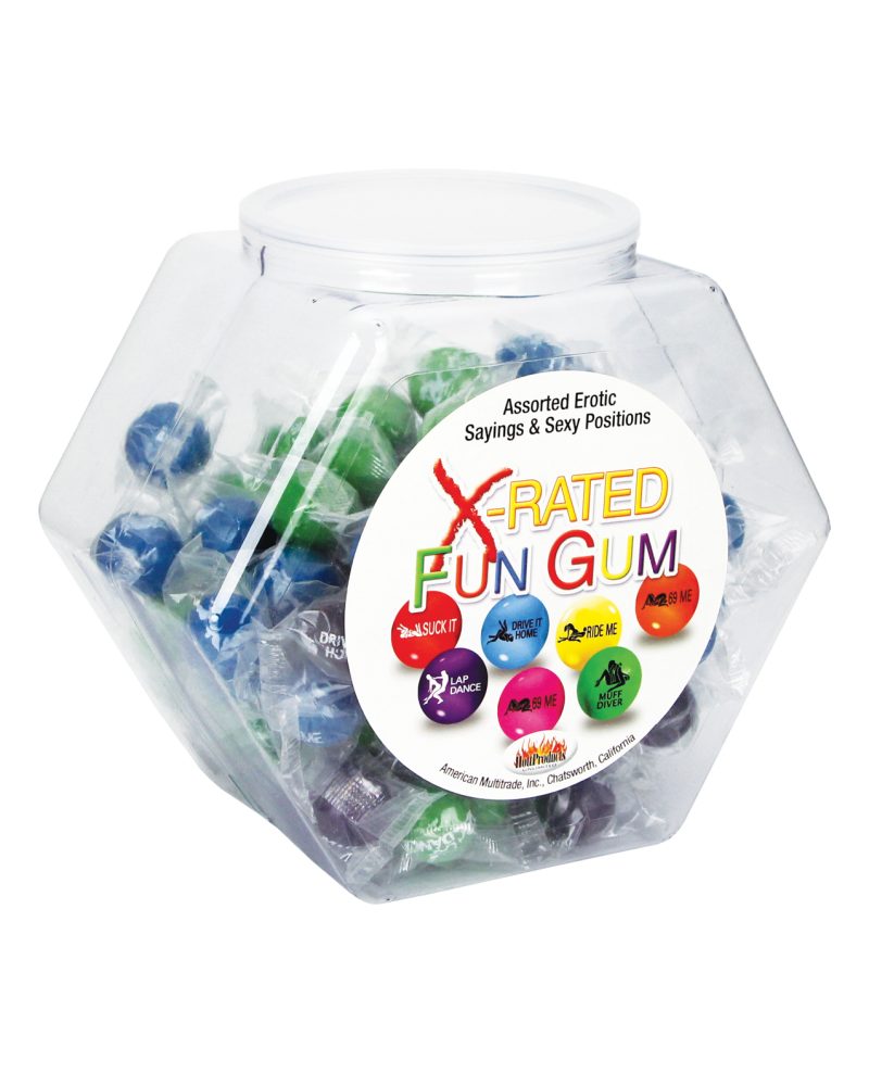 X-Rated Fun Gum Fishbowl - Asst. Bowl of 90