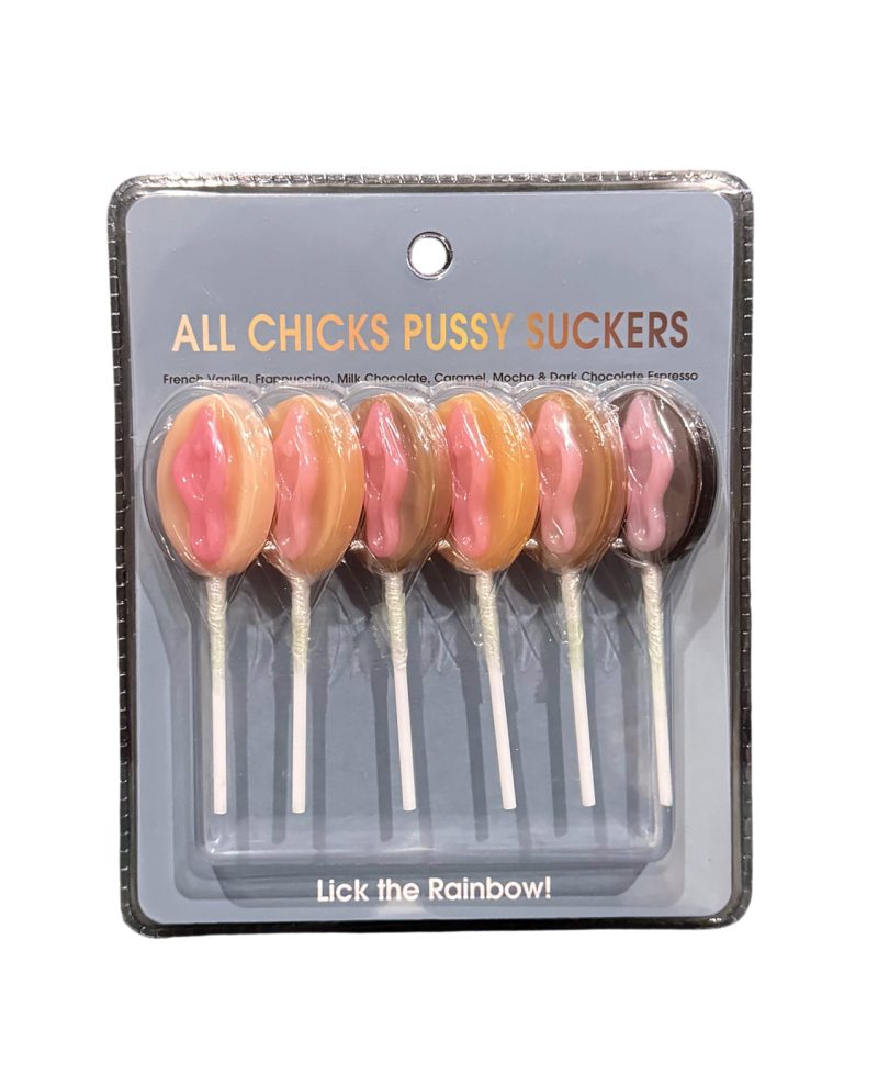 All Chicks Pussy Suckers - Asst. Colors/Flavors Pack of 6