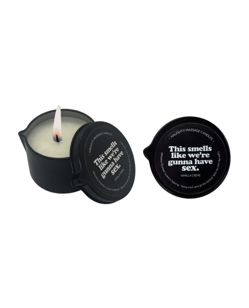 Kama Sutra This Smells Like We're Gunna Have Sex Tin Massage Candle w/Pour Spout - 2 oz Vanilla Creme
