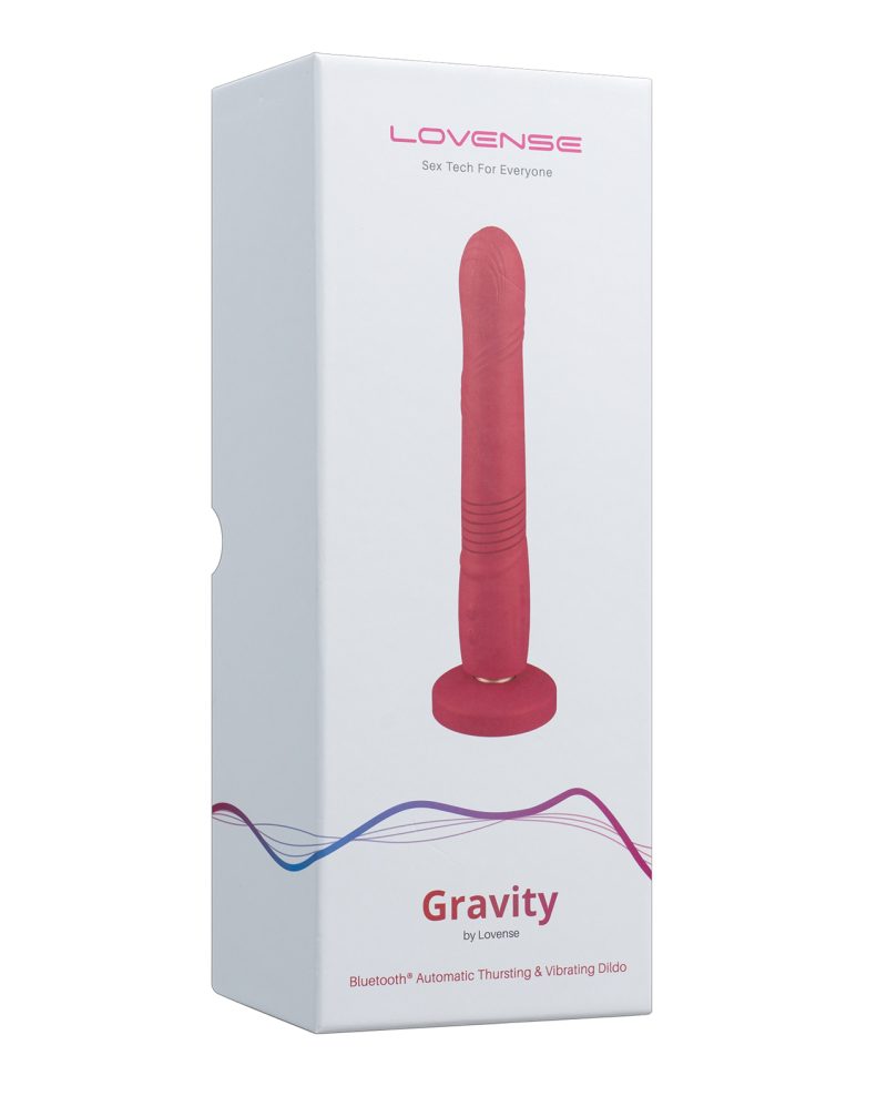Lovense Gravity Thrusting Dildo - Red