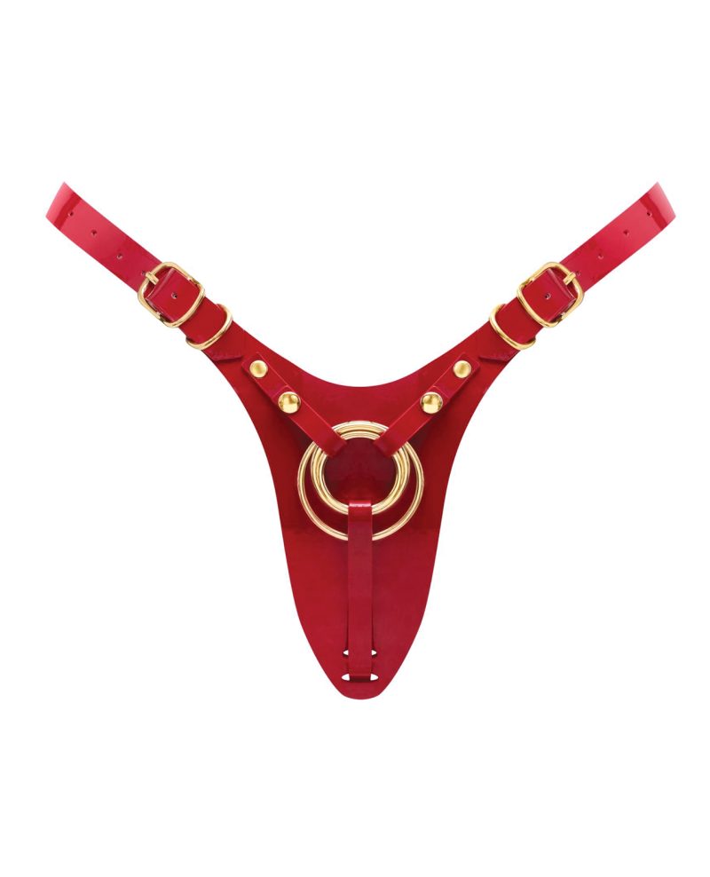 Strap-on-Me Leatherette Harness Fabulous - One Size Red Glossy