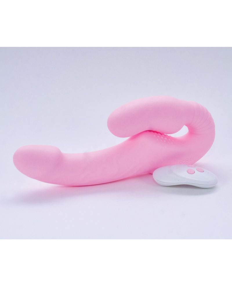 Sublime Togetherness Silicone Strapless Strap On w/Remote Control - Pink
