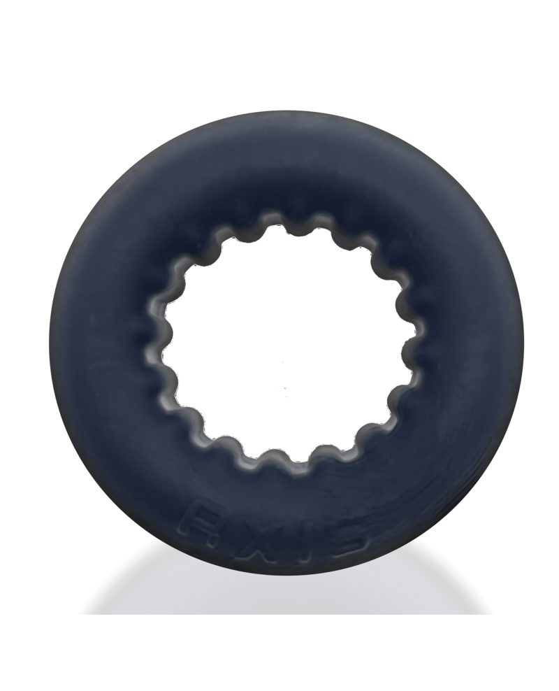 Oxballs Axis Rib Griphold Cockring - Black Ice