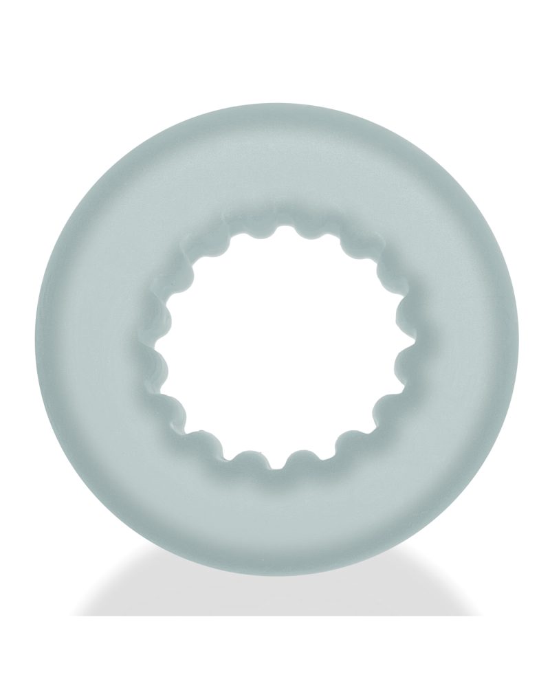 Oxballs Axis Rib Griphold Cockring - Clear Ice