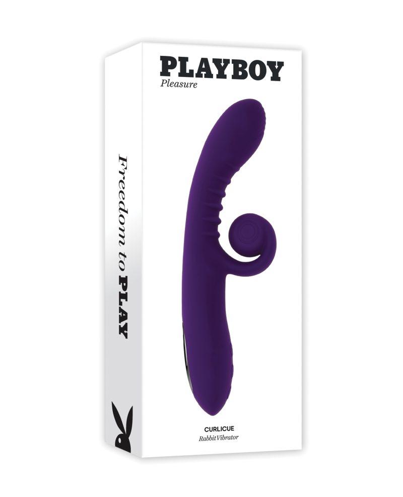 Playboy Pleasure Curlicue Rabbit Vibrator - Acai
