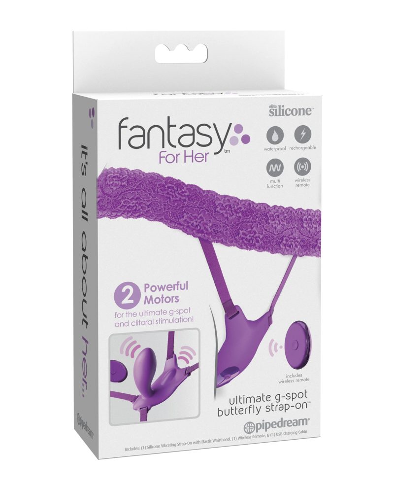 Fantasy For Her Ultimate G-Spot Butterfly Strap On - Purple