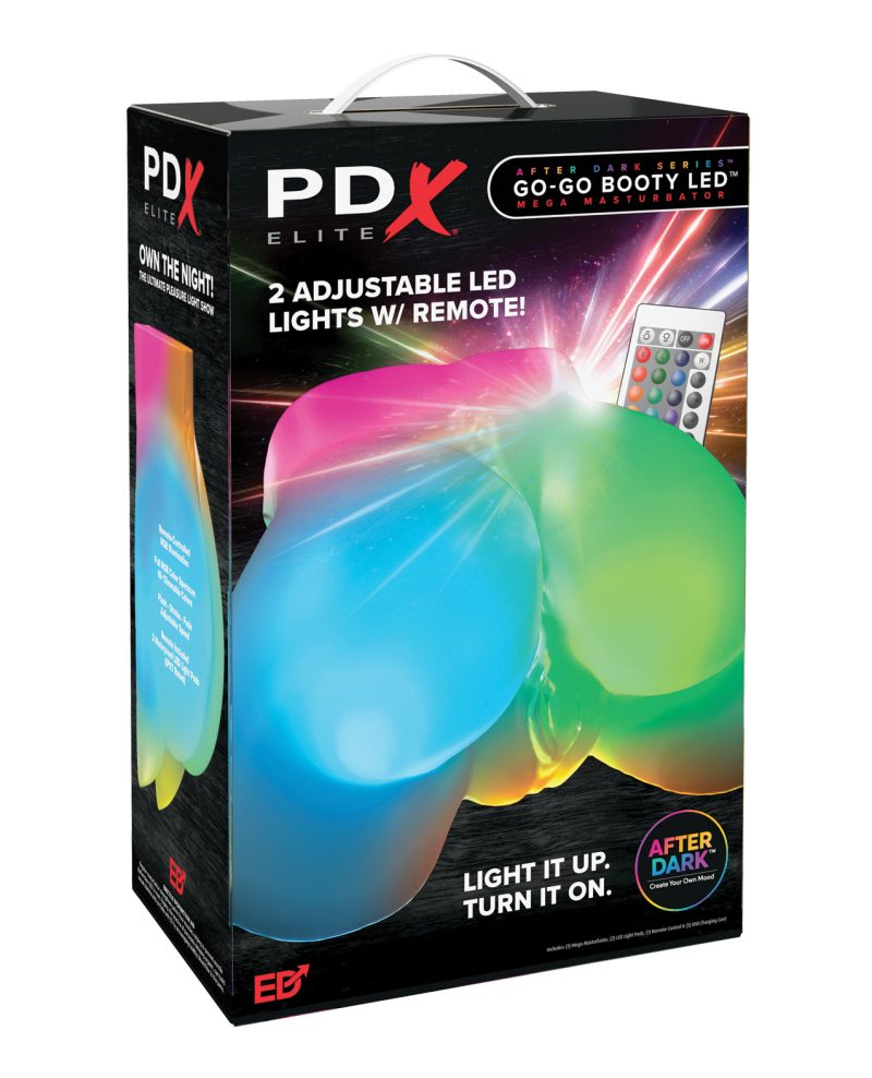 PDX Elite Go-Go Booty LED Mega Masturbator - Frosted