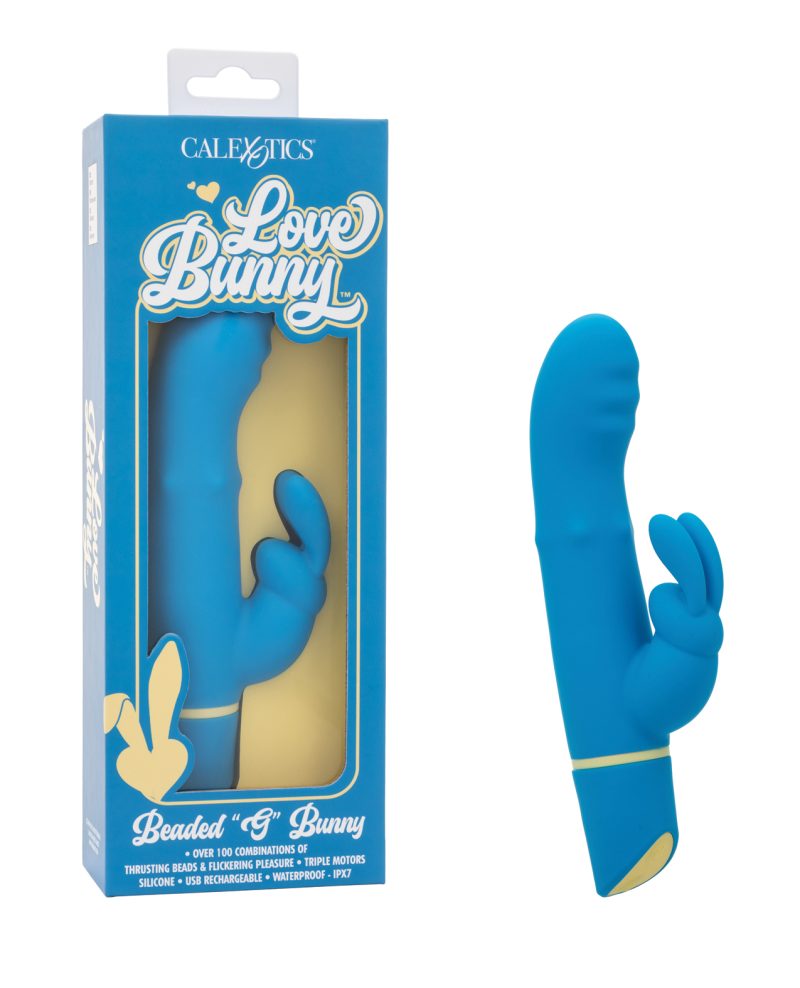 Love Bunny Beaded "G" Bunny - Blue