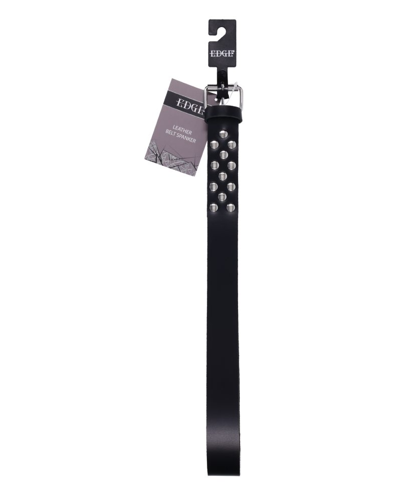 Edge Leather Belt Spanker - Black