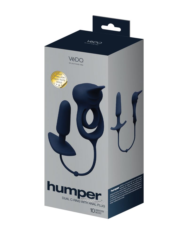 VeDO Humper Rechargeable Dual C-Ring w/Anal Plug - Black