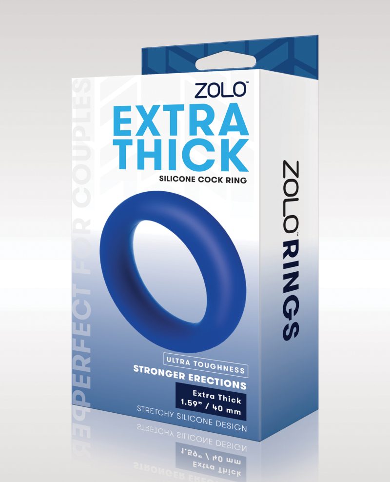 ZOLO Extra Thick Silicone Cock Ring - Blue